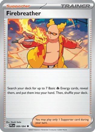 'Pokemon - 'Firebreather 089/094  ME02 Phantasmal Flames - Uncommon