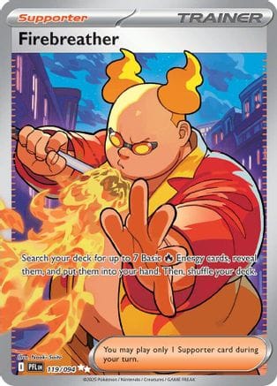 'Pokemon - 'Firebreather 119/094  - Holofoil ME02 Phantasmal Flames - Ultra Rare