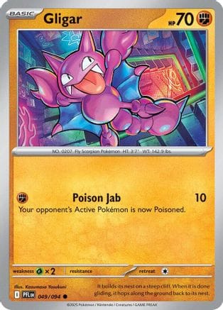 'Pokemon - 'Gligar 049  ME02 Phantasmal Flames - Common