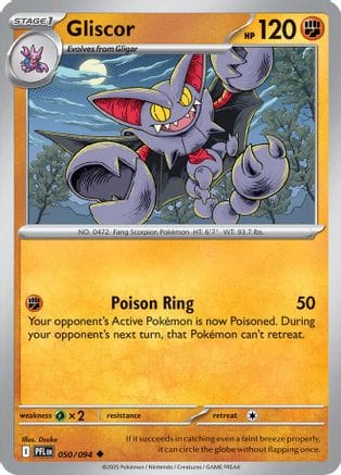 'Pokemon - 'Gliscor 050  ME02 Phantasmal Flames - Uncommon