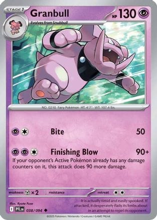 'Pokemon - 'Granbull 038  ME02 Phantasmal Flames - Uncommon