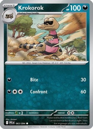 'Pokemon - 'Krokorok 065  ME02 Phantasmal Flames - Common