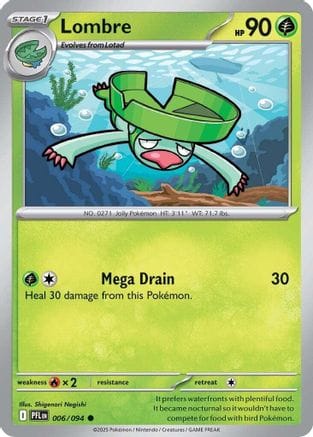 'Pokemon - 'Lombre 006  ME02 Phantasmal Flames - Common