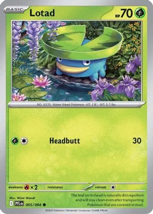 'Pokemon - 'Lotad 005  ME02 Phantasmal Flames - Common