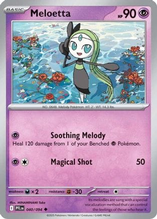 'Pokemon - 'Meloetta 040  - Reverse Holofoil ME02 Phantasmal Flames - Uncommon