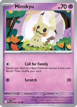 'Pokemon - 'Mimikyu 042  ME02 Phantasmal Flames - Common