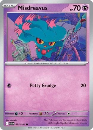 'Pokemon - 'Misdreavus 035  ME02 Phantasmal Flames - Common