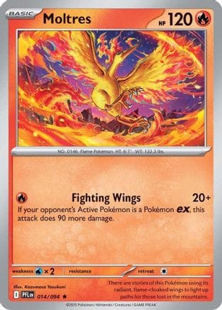 'Pokemon - 'Moltres 014  ME02 Phantasmal Flames - Uncommon