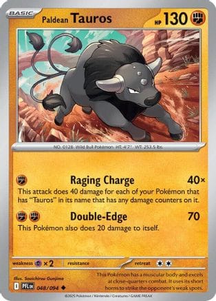 'Pokemon - 'Paldean Tauros 048  ME02 Phantasmal Flames - Uncommon