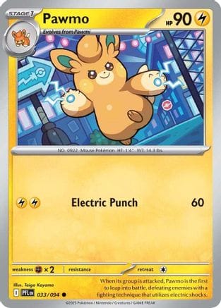 'Pokemon - 'Pawmo 033  - Reverse Holofoil ME02 Phantasmal Flames - Common