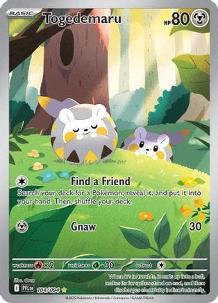 'Pokemon - 'Togedemaru 104/094  - Holofoil ME02 Phantasmal Flames - Illustration Rare