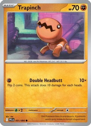 'Pokemon - 'Trapinch 051  - Reverse Holofoil ME02 Phantasmal Flames - Common