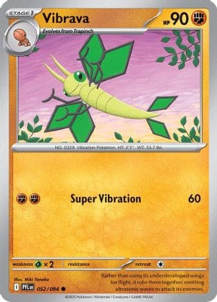 'Pokemon - 'Vibrava 052  ME02 Phantasmal Flames - Common