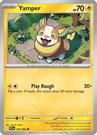 'Pokemon - 'Yamper 030/094  ME02 Phantasmal Flames - Common