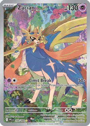 'Pokemon - 'Zacian 100/094  - Holofoil ME02 Phantasmal Flames - Illustration Rare
