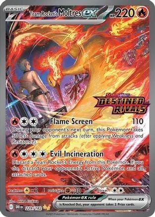 'Pokemon - 'Team Rocket's Moltres ex 229/182  - Holofoil Miscellaneous Cards & Products - Double Rare