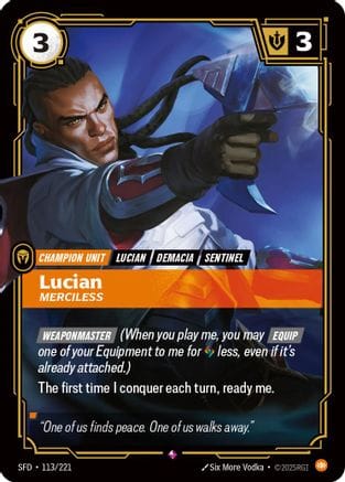 Lucian - Merciless (113/221) - Spiritforged Foil