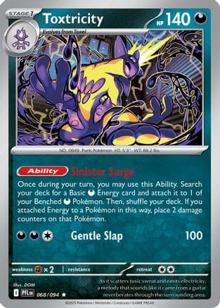 'Pokemon - 'Toxtricity 068/094  Deck Exclusives - Rare