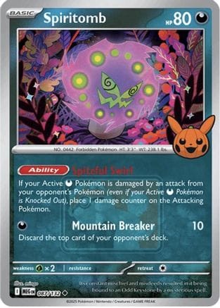 'Pokemon - 'Spiritomb (Trick or Trade Stamped) 087  - Holofoil League & Championship Cards - Uncommon