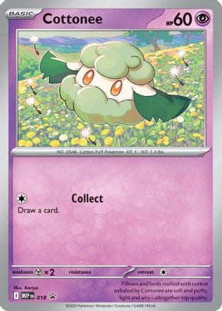 'Pokemon - 'Cottonee (Cosmos Holo) 018  - Holofoil ME Mega Evolution Promo - Promo