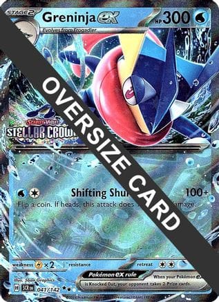 'Pokemon - 'Greninja ex (Stellar Crown Stamped) 041  - Holofoil Jumbo Cards - Double Rare