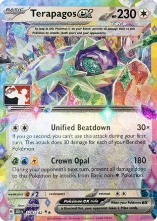 'Pokemon - 'Terapagos ex 128/142  - Holofoil Prize Pack Series Cards - Double Rare