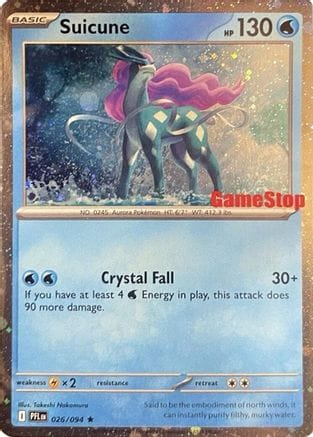 'Pokemon - 'Suicune (Cosmos Holo) (Gamestop Exclusive) 026  - Holofoil Miscellaneous Cards & Products - Promo