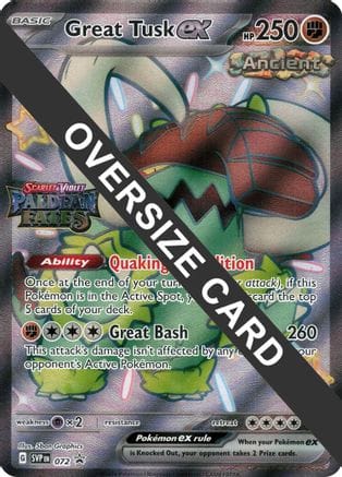'Pokemon - 'Great Tusk ex 072  - Holofoil Jumbo Cards - Promo