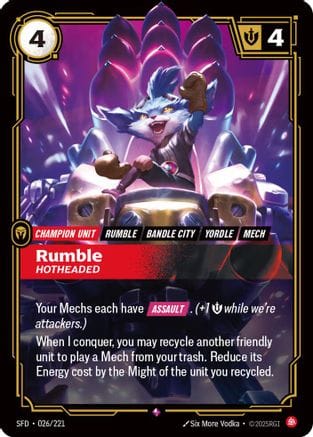 Rumble - Hotheaded (026/221) - Spiritforged Foil