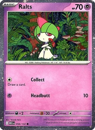 'Pokemon - 'Ralts (Cosmos Holo) 058  - Holofoil Miscellaneous Cards & Products - Common