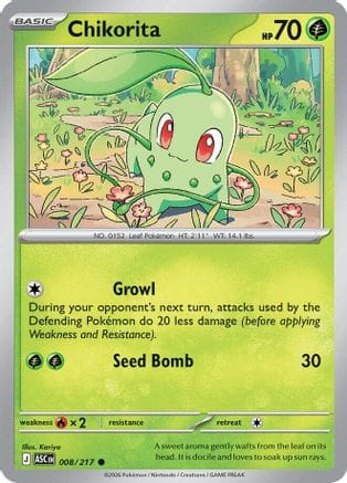 'Pokemon - 'Chikorita 008  ME Ascended Heroes - Common