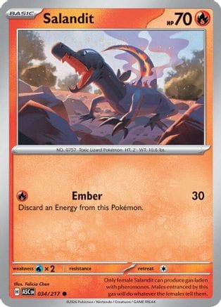 'Pokemon - 'Salandit 034  ME Ascended Heroes - Common