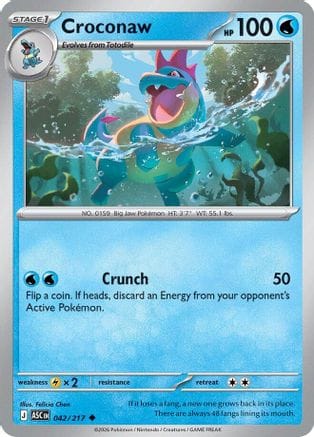 'Pokemon - 'Croconaw 042  ME Ascended Heroes - Uncommon