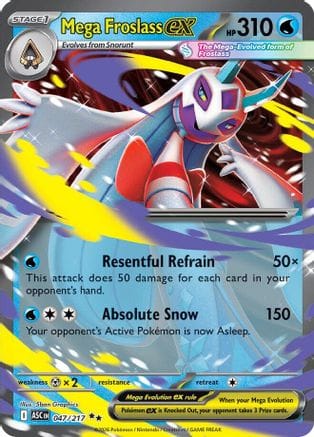 'Pokemon - 'Mega Froslass ex 047/217  - Holofoil ME Ascended Heroes - Double Rare