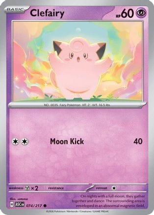 'Pokemon - 'Clefairy 074  - Reverse Holofoil ME Ascended Heroes - Common