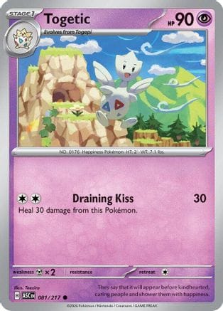 'Pokemon - 'Togetic 081  - Reverse Holofoil ME Ascended Heroes - Common