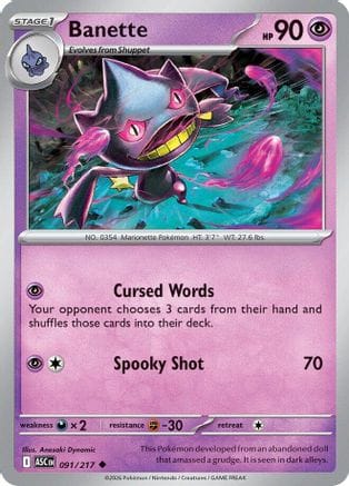 'Pokemon - 'Banette 091/217  ME Ascended Heroes - Uncommon