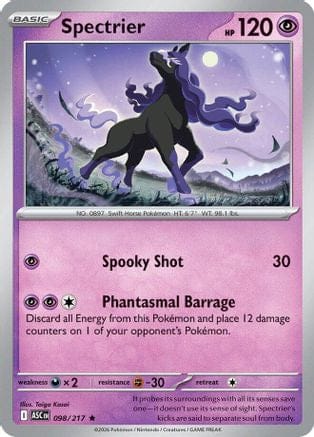 'Pokemon - 'Spectrier 098  - Holofoil ME Ascended Heroes - Rare