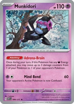 'Pokemon - 'Munkidori 099  - Holofoil ME Ascended Heroes - Rare