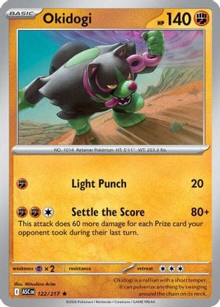 'Pokemon - 'Okidogi 122  - Holofoil ME Ascended Heroes - Rare