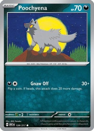 'Pokemon - 'Poochyena 128  - Reverse Holofoil ME Ascended Heroes - Common