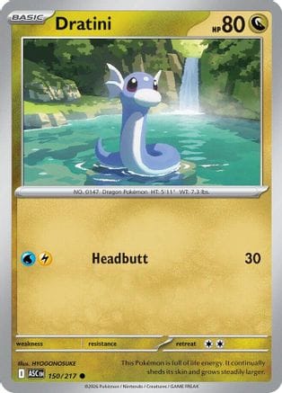 'Pokemon - 'Dratini 150  - Reverse Holofoil ME Ascended Heroes - Common
