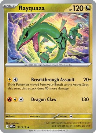 'Pokemon - 'Rayquaza 153  - Holofoil ME Ascended Heroes - Rare