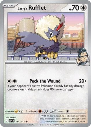 'Pokemon - 'Larry's Rufflet 173  - Reverse Holofoil ME Ascended Heroes - Common