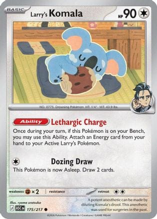 'Pokemon - 'Larry's Komala 175  - Reverse Holofoil ME Ascended Heroes - Common