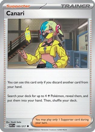 'Pokemon - 'Canari 185/217  ME Ascended Heroes - Uncommon