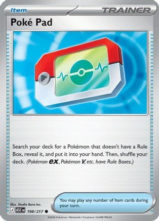 'Pokemon - 'Poke Pad 198  ME Ascended Heroes - Common