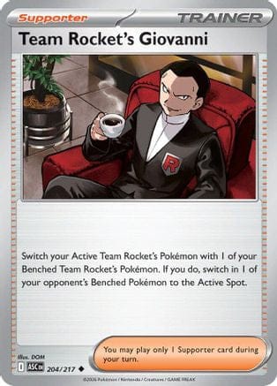 'Pokemon - 'Team Rocket's Giovanni 204  ME Ascended Heroes - Uncommon