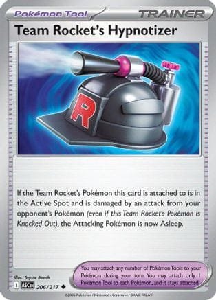'Pokemon - 'Team Rocket's Hypnotizer 206  - Reverse Holofoil ME Ascended Heroes - Uncommon