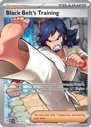 'Pokemon - 'Black Belt's Training 255  - Holofoil ME Ascended Heroes - Ultra Rare